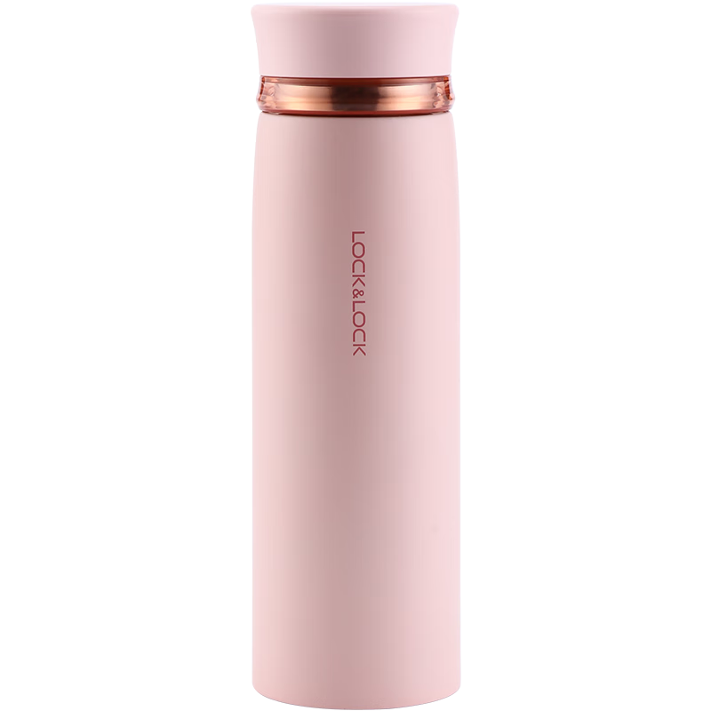 乐扣乐扣（LOCK&LOCK）菲特旋转盖轻量杯男女学生保温杯茶水杯子粉色450ml LHC4131PIK