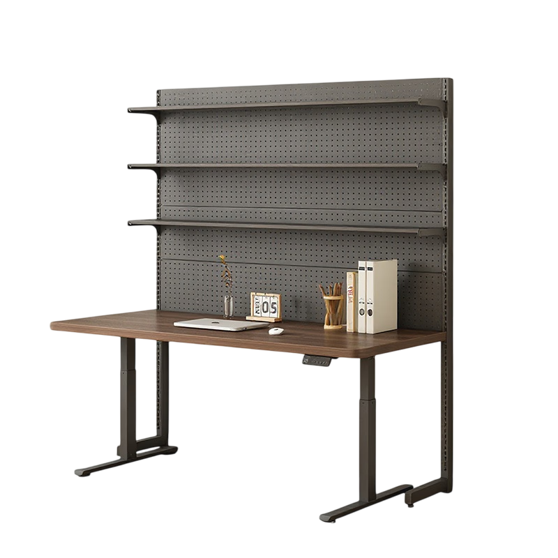 顾家家居电脑桌置物架组合一体家用书房办公桌多功能电竞桌子简易书桌书架 升降款【120桌+122架】组合扩容