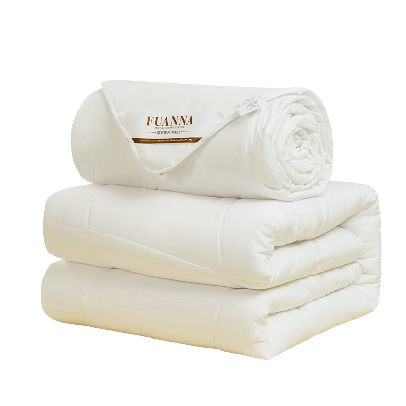 富安娜 倾芯 纤维被 二合一子母被加厚被 7.6斤 203*229cm 白色